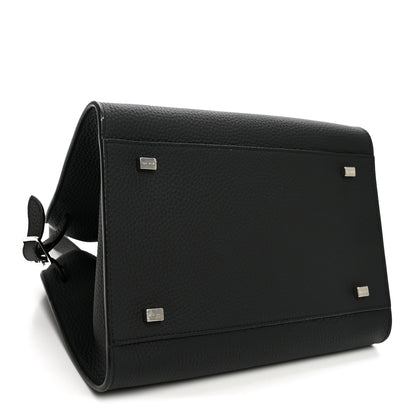 The Row Grained Calfskin Soft Margaux 10 Bag Black 4 of 9