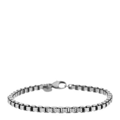 Tiffany Sterling Silver 4mm Venetian Link Bracelet 1 of 3
