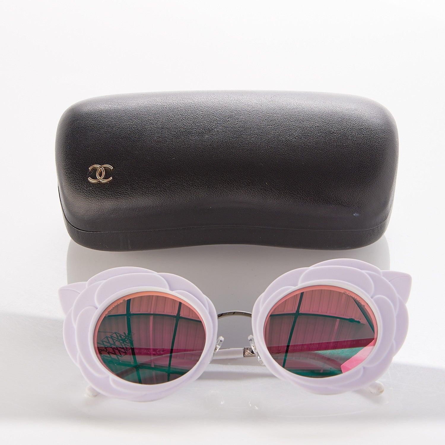 Chanel Round Camellia Sunglasses 71198 White 7 of 7