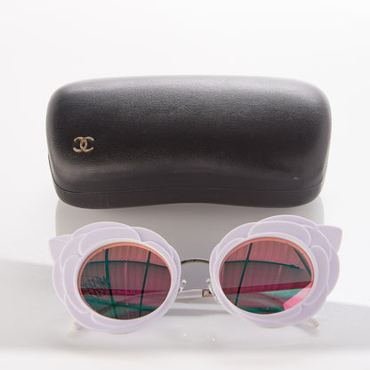Chanel Round Camellia Sunglasses 71198 White 7 of 7