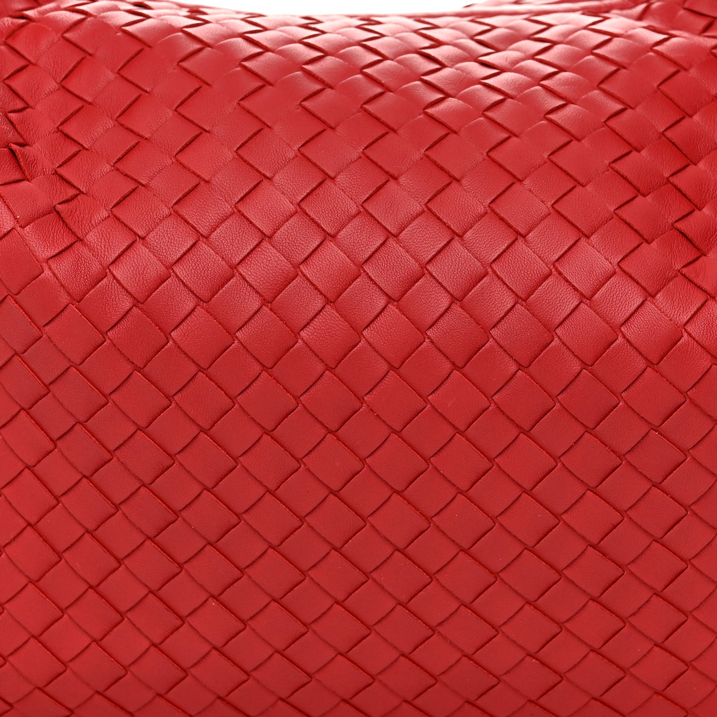 Nappa Intrecciato Large Veneta Hobo Red