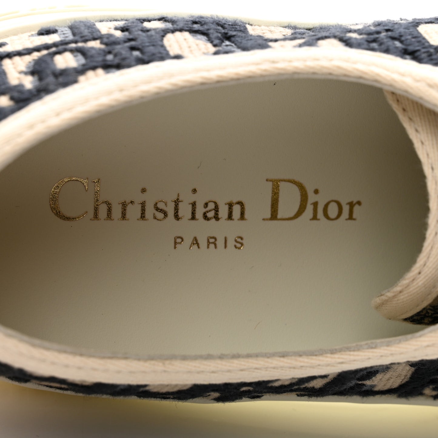 Canvas Oblique Walk'N'Dior Low Top Sneakers 39 Deep Blue