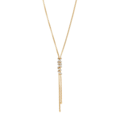 David Yurman 18K Yellow Gold Diamond Helena Y Necklace 1 of 4