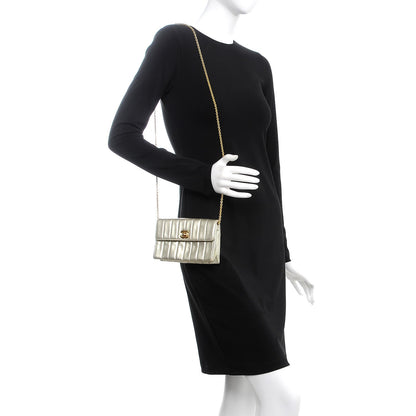 Chanel Metallic Lambskin Vertical Quilted Mini Flap Light Gold 2 of 8
