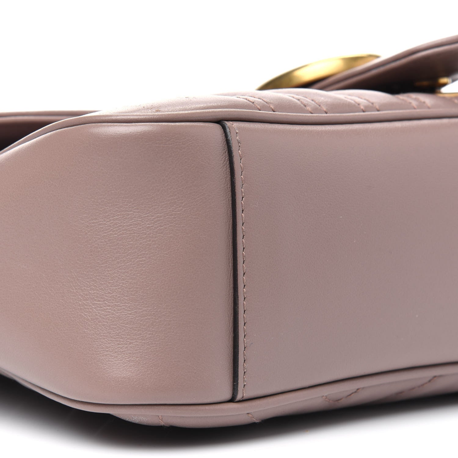 Gucci Calfskin Matelasse Small GG Marmont Shoulder Bag Porcelain Rose 11 of 13