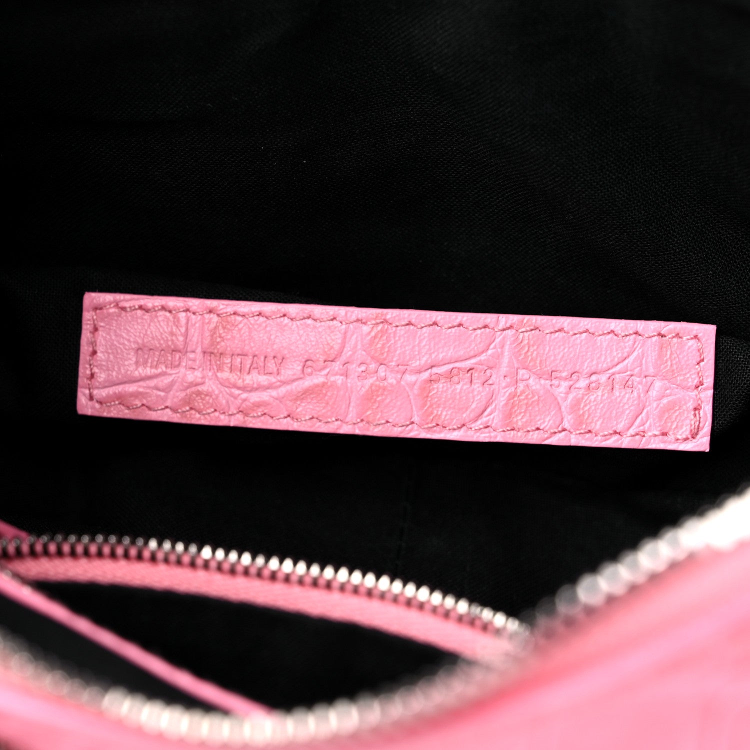 Balenciaga Extra Supple Calfskin Crocodile Embossed Small Le Cagole Shoulder Bag Sweet Pink 7 of 13