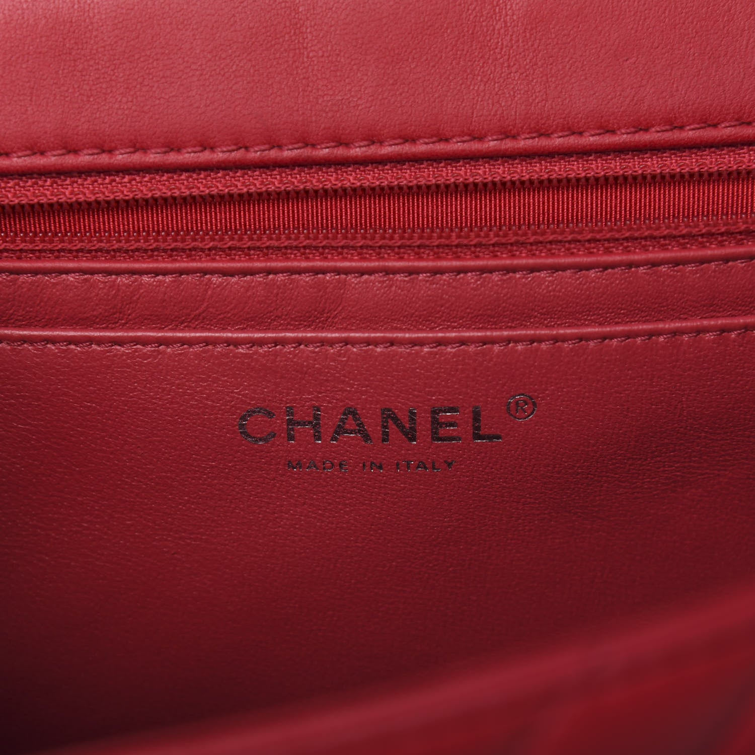 Chanel Lambskin Chevron Quilted Maxi Single Flap Red 5 of 11
