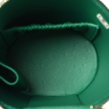 Chanel Lambskin Quilted Afternoon Tea Top Handle Vanity Case With Chain Green 5 of 11