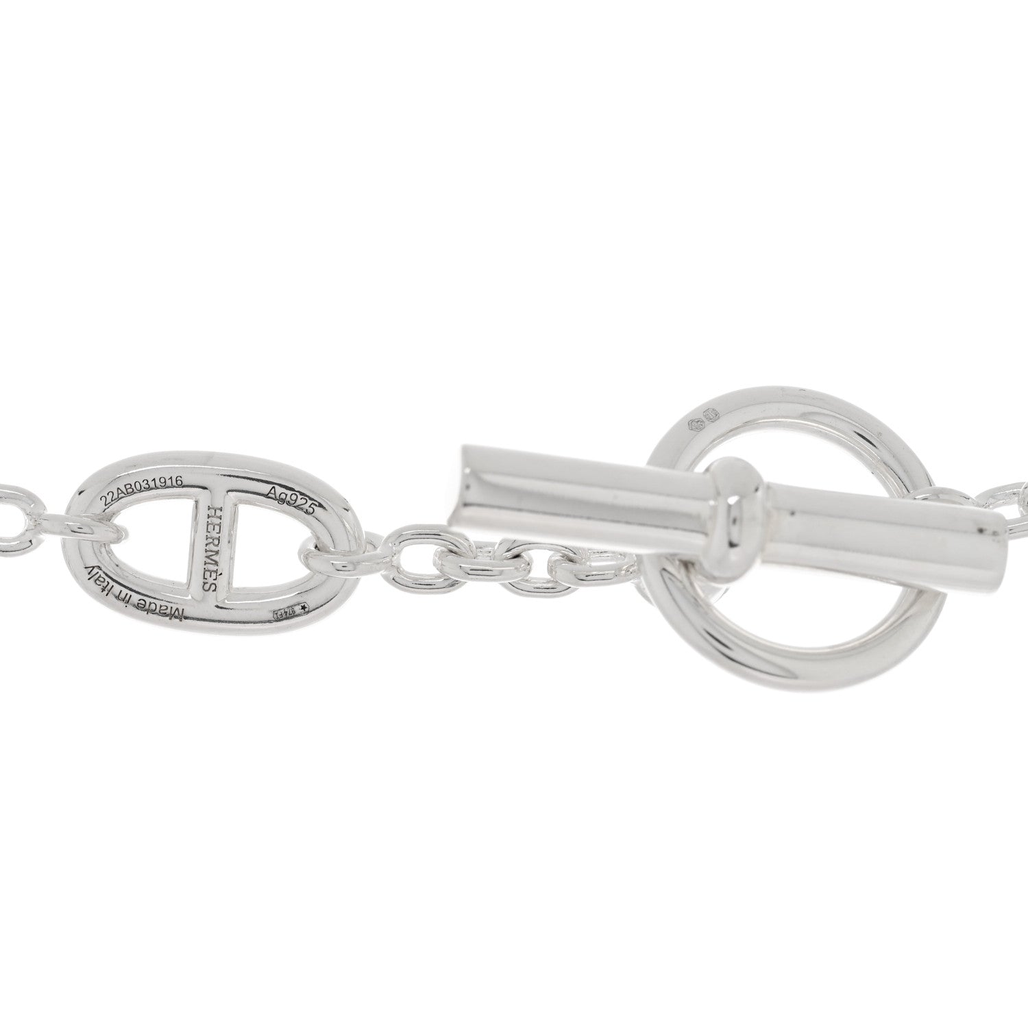 Hermes Sterling Silver Farandole Necklace 120 4 of 5