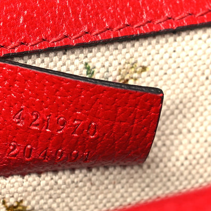 Gucci Textured Calfskin Web Mini Dionysus Shoulder Bag Hibiscus Red 7 of 9
