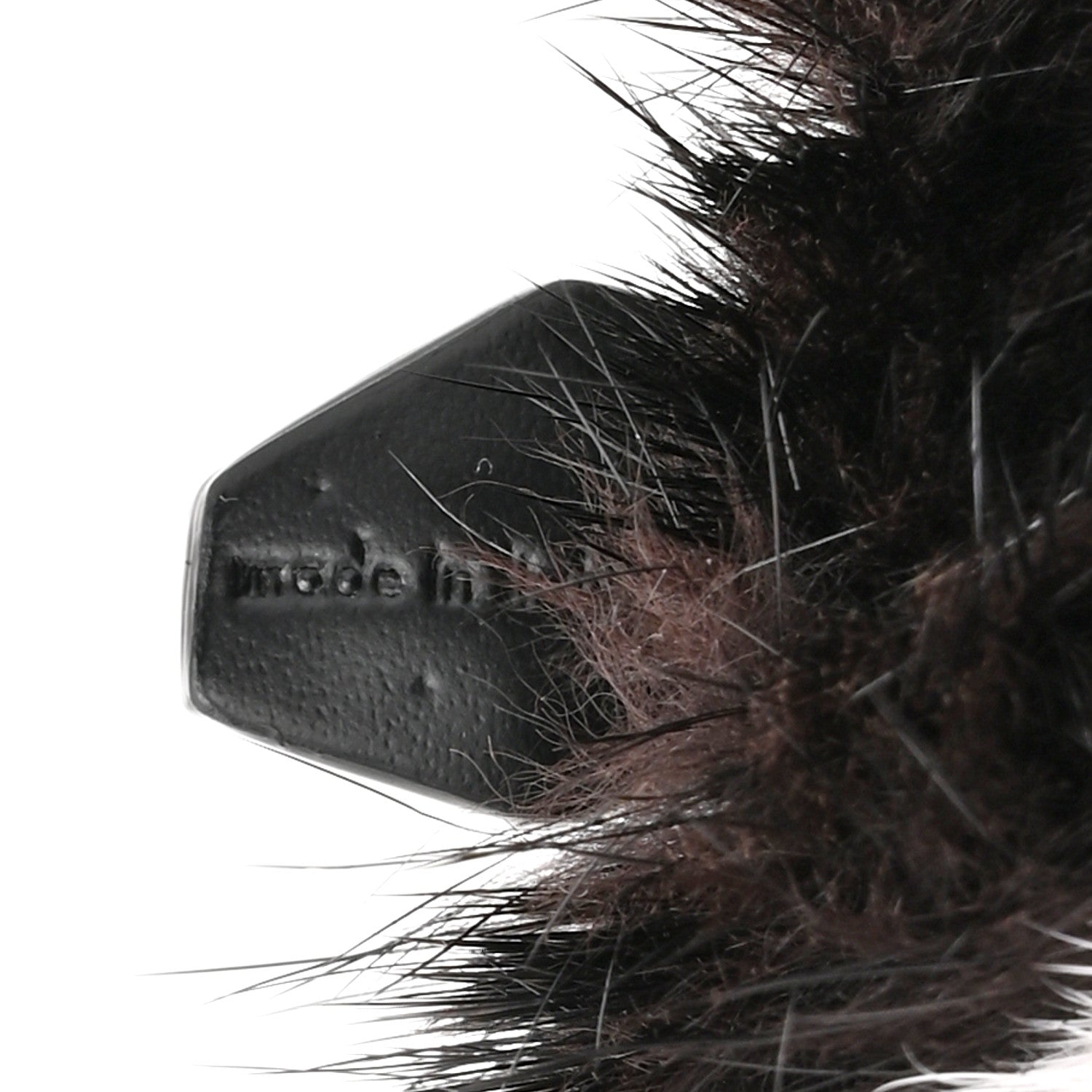 Louis Vuitton Calfskin Mink Fur Panda Bag Charm Key Holder Black 3 of 4