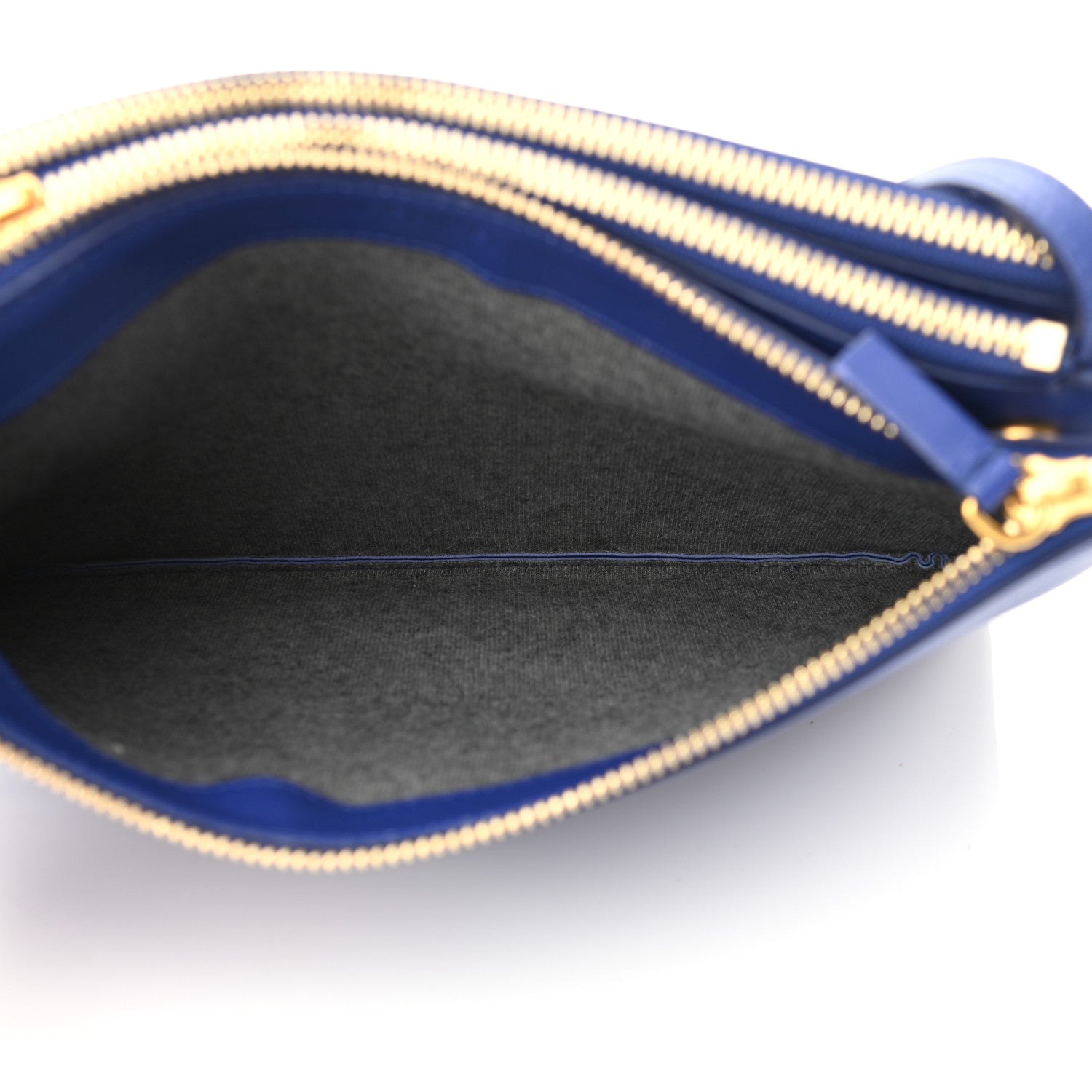 Celine Lambskin Large Trio Crossbody Bag Deep Blue 5 of 12