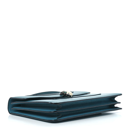 Bulgari Calfskin Serpenti Forever Top Handle Blue 3 of 14