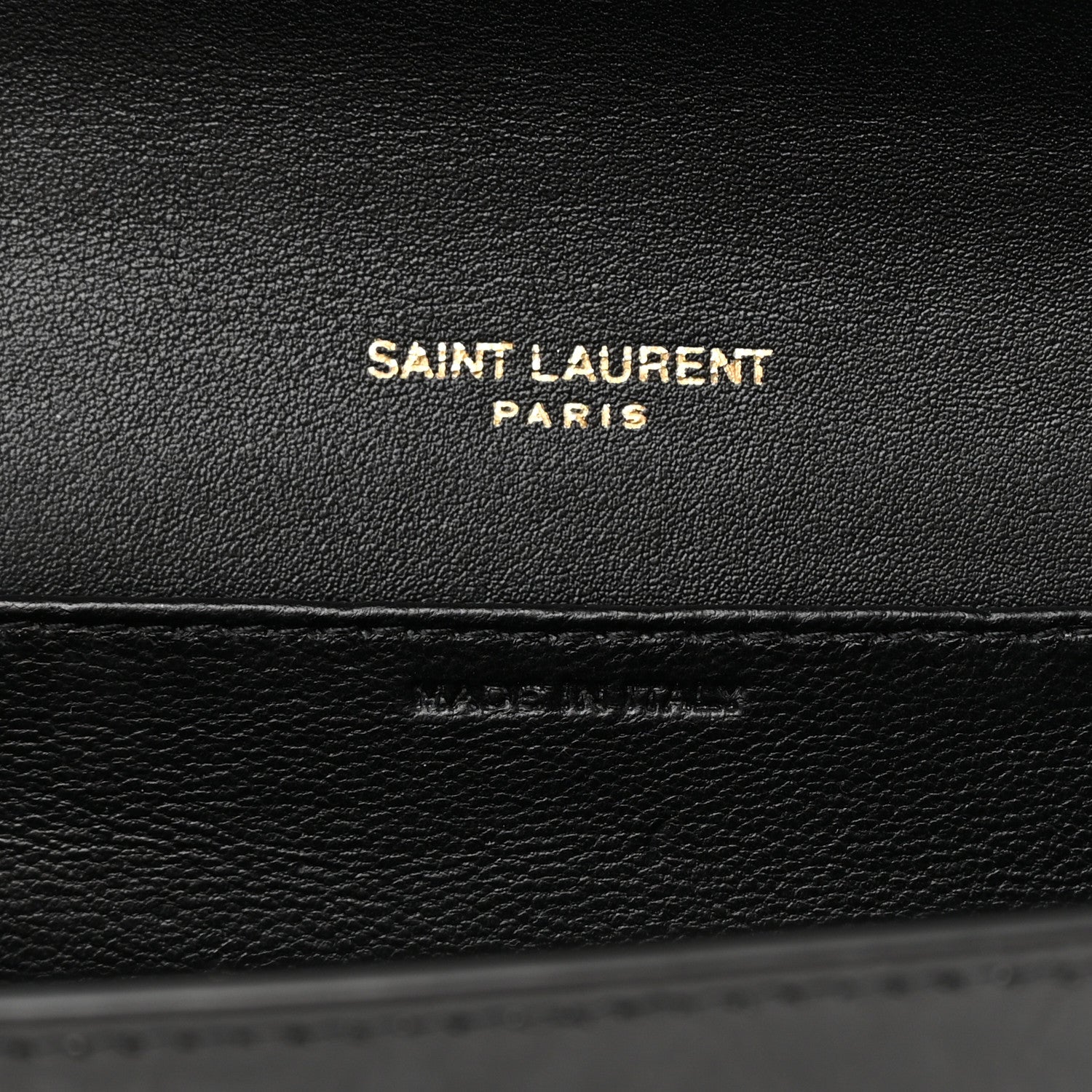 Saint Laurent Calfskin Python Embossed Monogram Uptown Chain Wallet Black 6 of 13