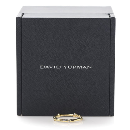 David Yurman 18K Yellow Gold Diamond 1.7mm Astor Single Row Ring 50 5.5 5 of 5