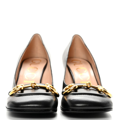 Gucci Malaga Kid Horsebit 75mm Pumps 38 Black 2 of 11