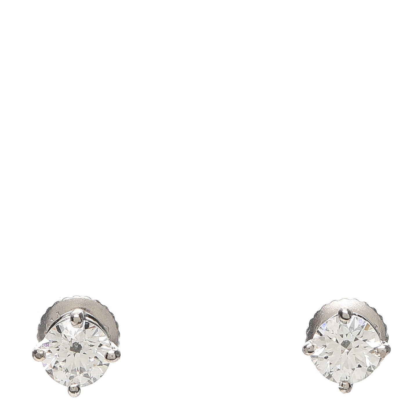 Platinum Diamond .80ctw Solitaire Earrings