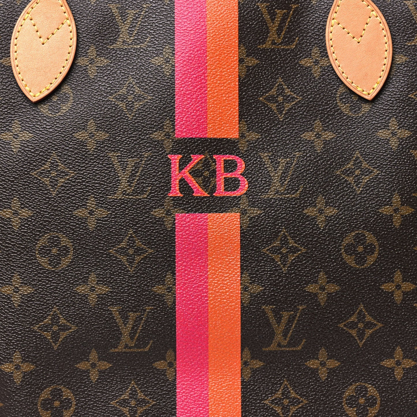 Monogram My LV Heritage Neverfull MM  Fuchsia Orange