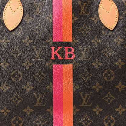 Louis Vuitton Monogram My LV Heritage Neverfull MM  Fuchsia Orange 7 of 9