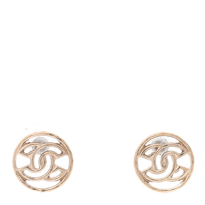 Chanel Metal CC Round Earrings Gold 1 of 5