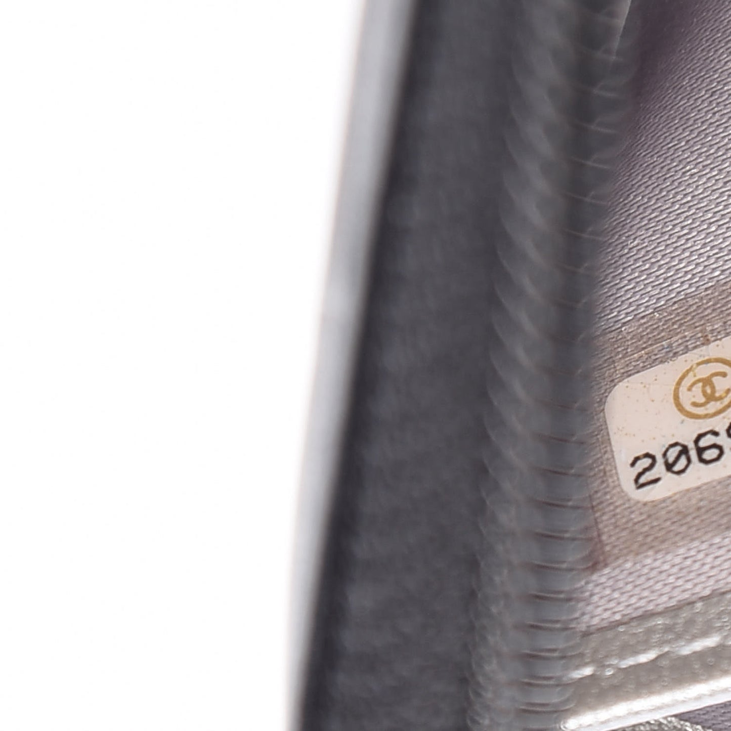Lambskin Camellia Embossed Large Zip Around Gusset Wallet Black