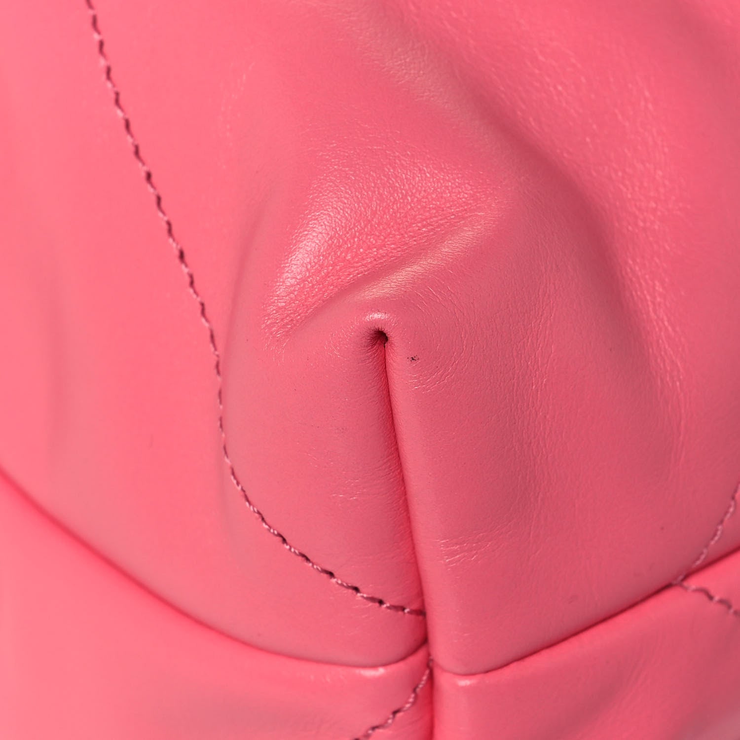 Chanel Shiny Calfskin Quilted Chanel 22 Drawstring Bag Coral Pink 10 of 13
