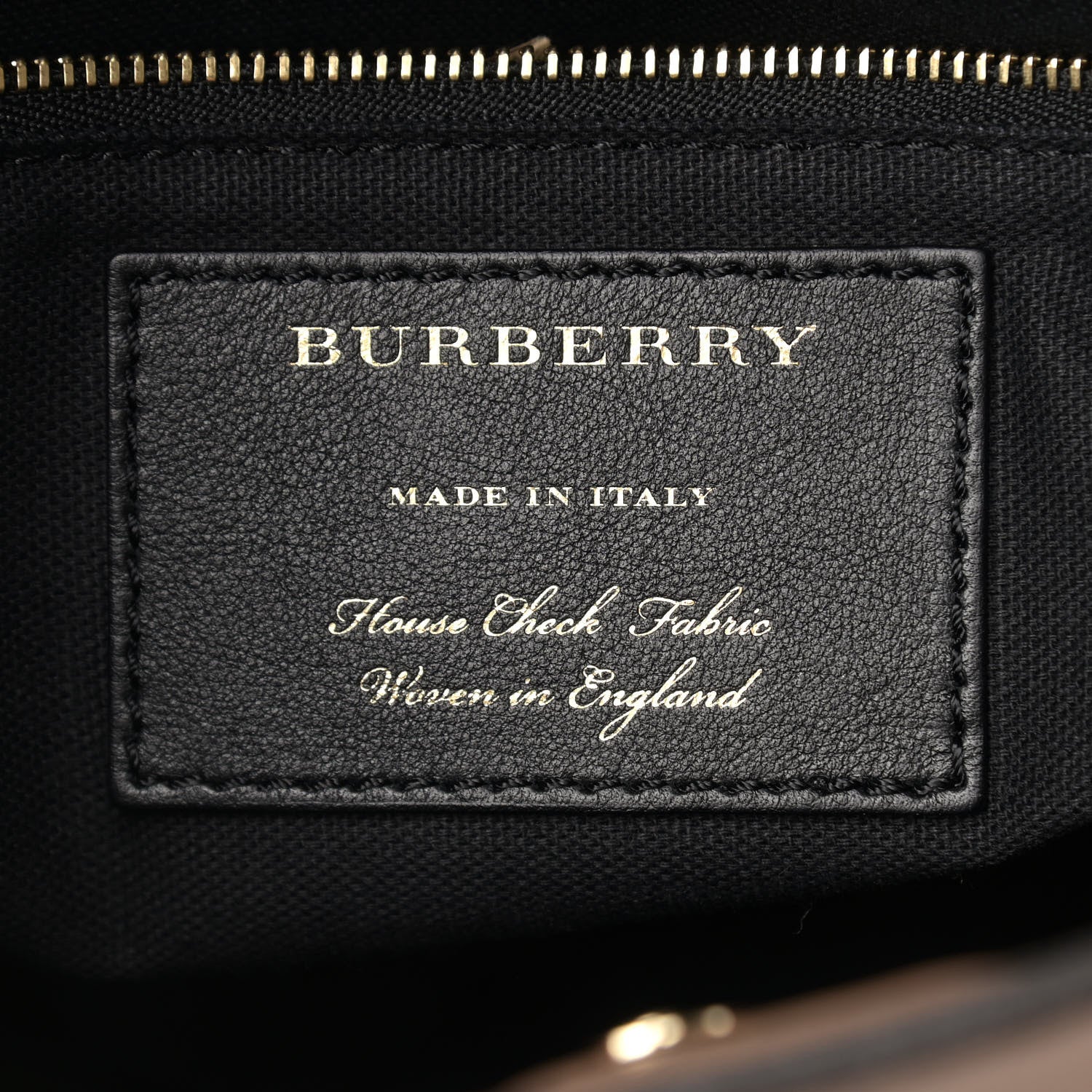 Burberry Grainy Calfskin House Check Small Banner Tote Tan 8 of 12