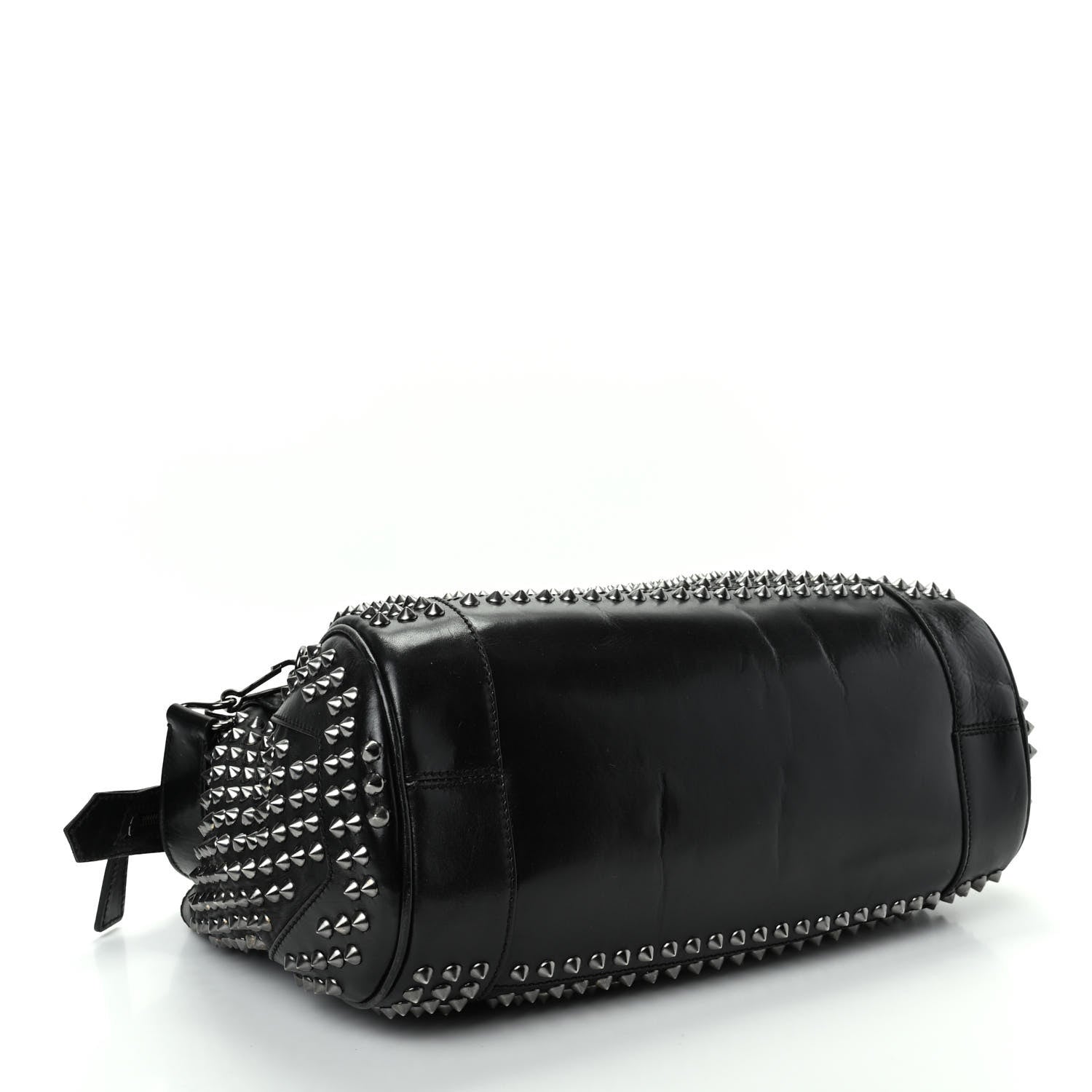 Burberry Lambskin Studded Medium Edenham Satchel Black 4 of 10