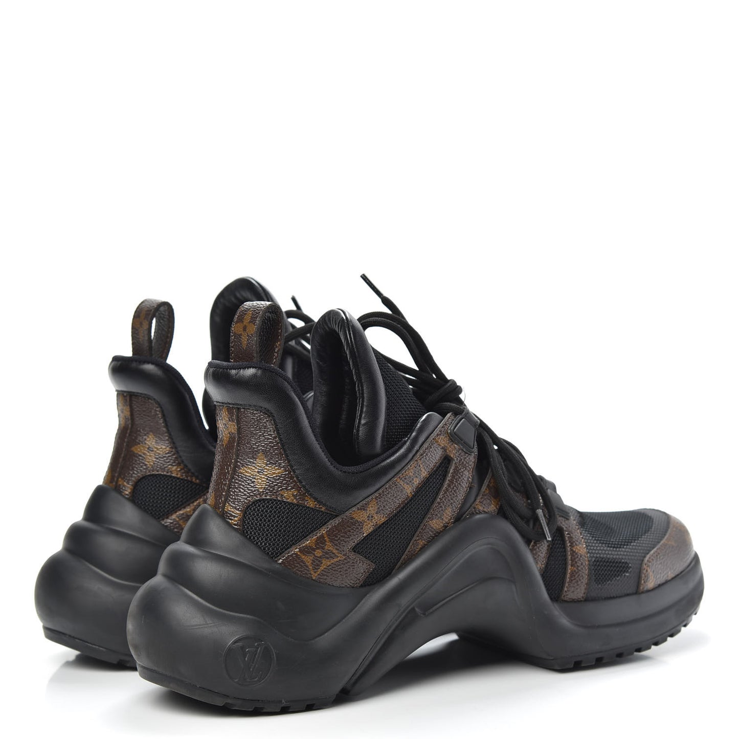 Calfskin Patent Monogram LV Archlight Sneakers 40 Black