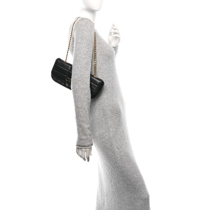 Celine Goatskin Matelasse Chain Shoulder Bag Black 3 of 11