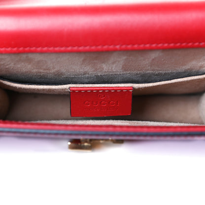 Gucci Calfskin Mini Sylvie Chain Shoulder Bag Hibiscus Red 7 of 14