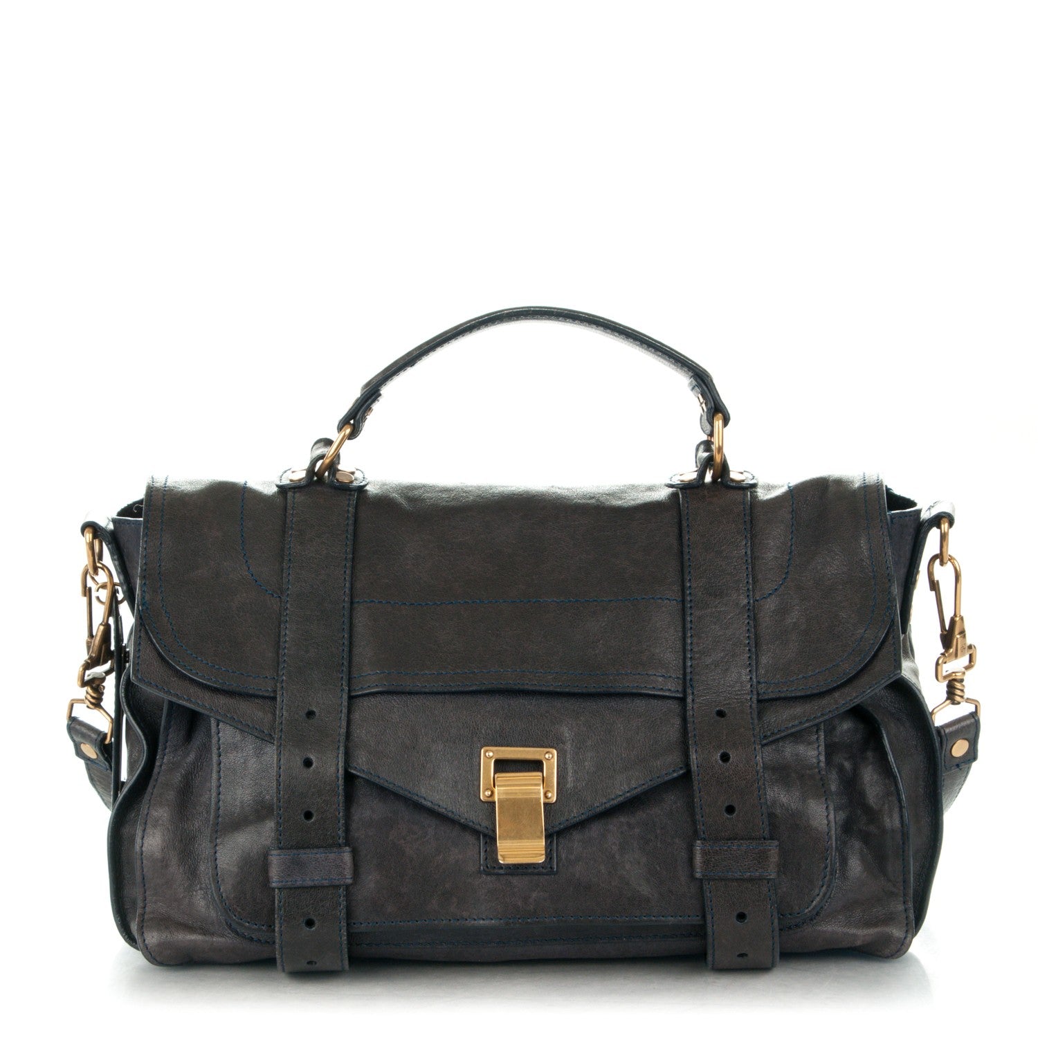 Proenza Schouler Lambskin Medium PS1 Satchel Midnight 1 of 7