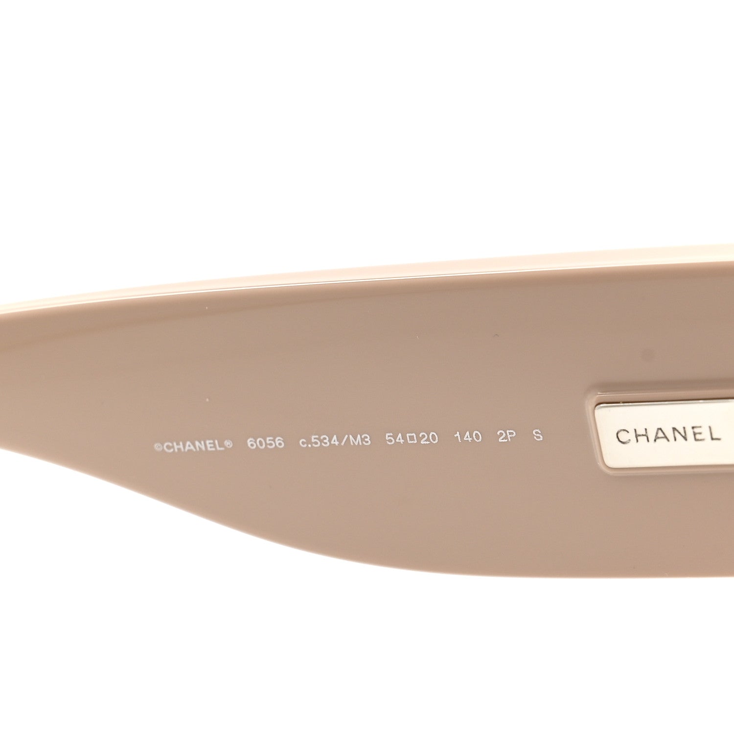Chanel Acetate Cat Eye Sunglasses 6056 Black Beige 5 of 7