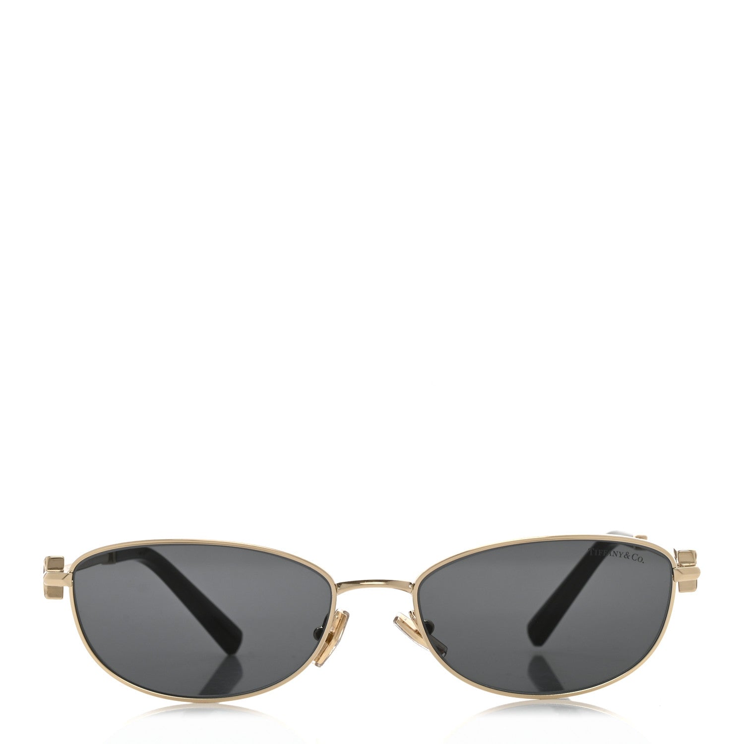 Tiffany Metal T Oval Sunglasses TF3115 Gold Black 2 of 8