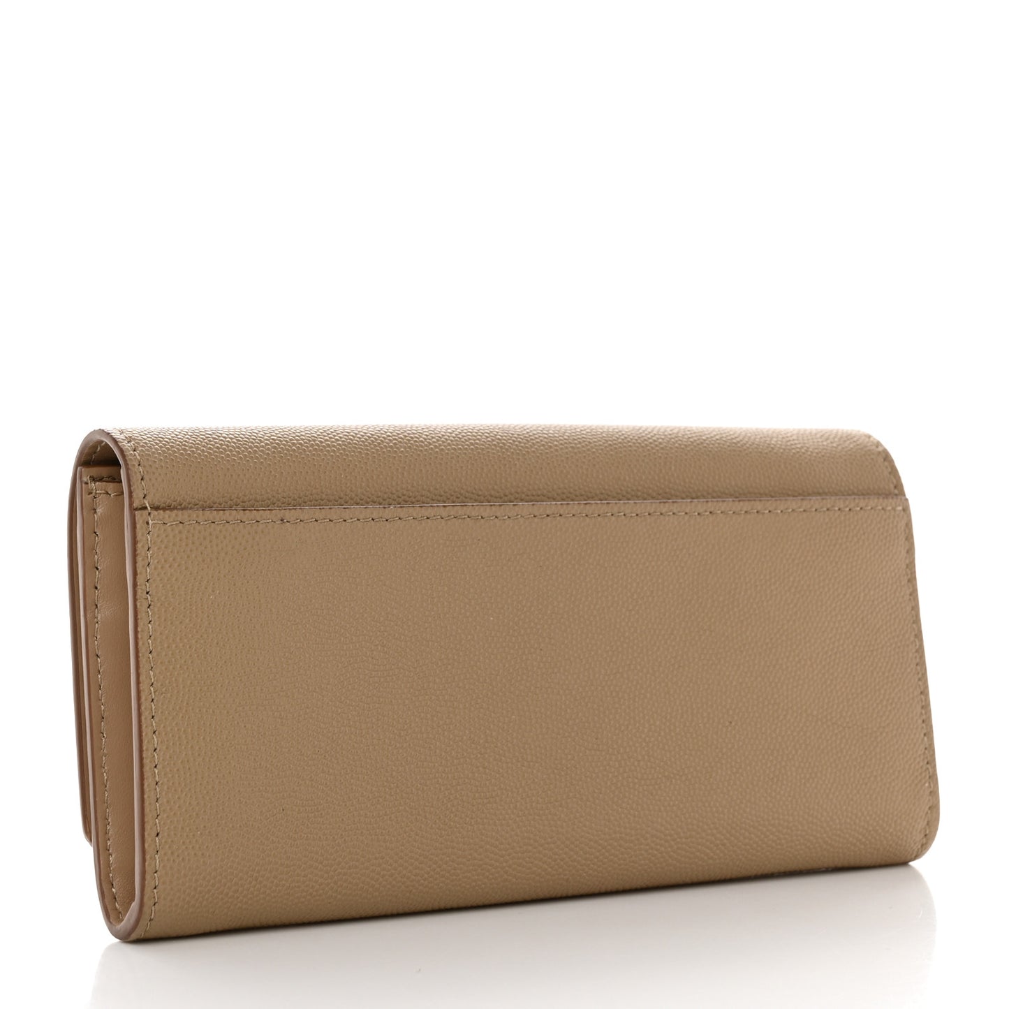 Heritage Grain Calfskin Monogram Lola Continental Wallet Beige