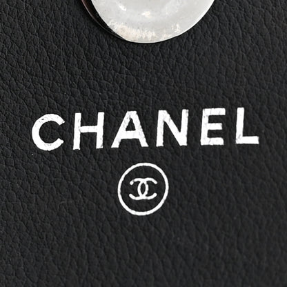 Chanel Metallic Goatskin Boy Wallet On Removable Chain WOC Black Silver 7 of 19