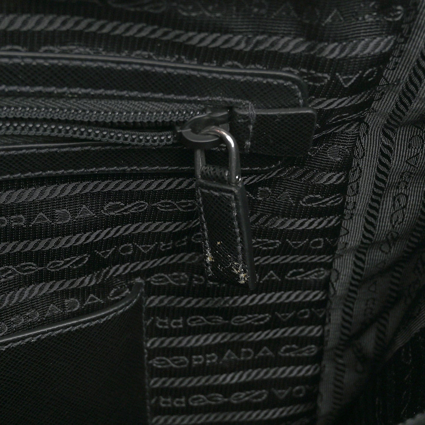 Tessuto Nylon Saffiano Tote Black