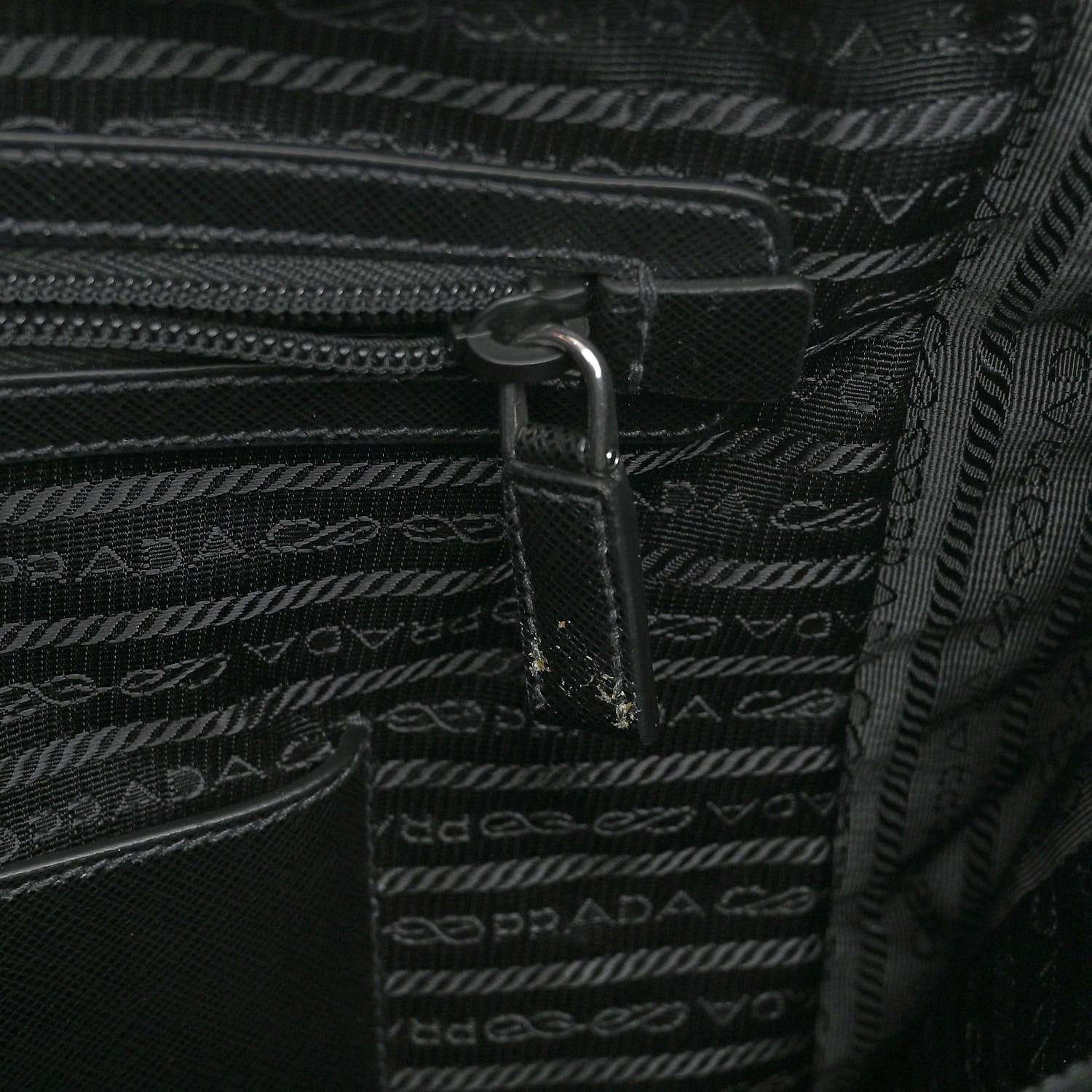 Prada Tessuto Nylon Saffiano Tote Black 12 of 13