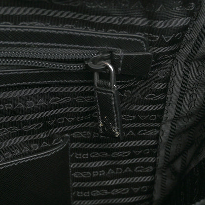Prada Tessuto Nylon Saffiano Tote Black 12 of 13