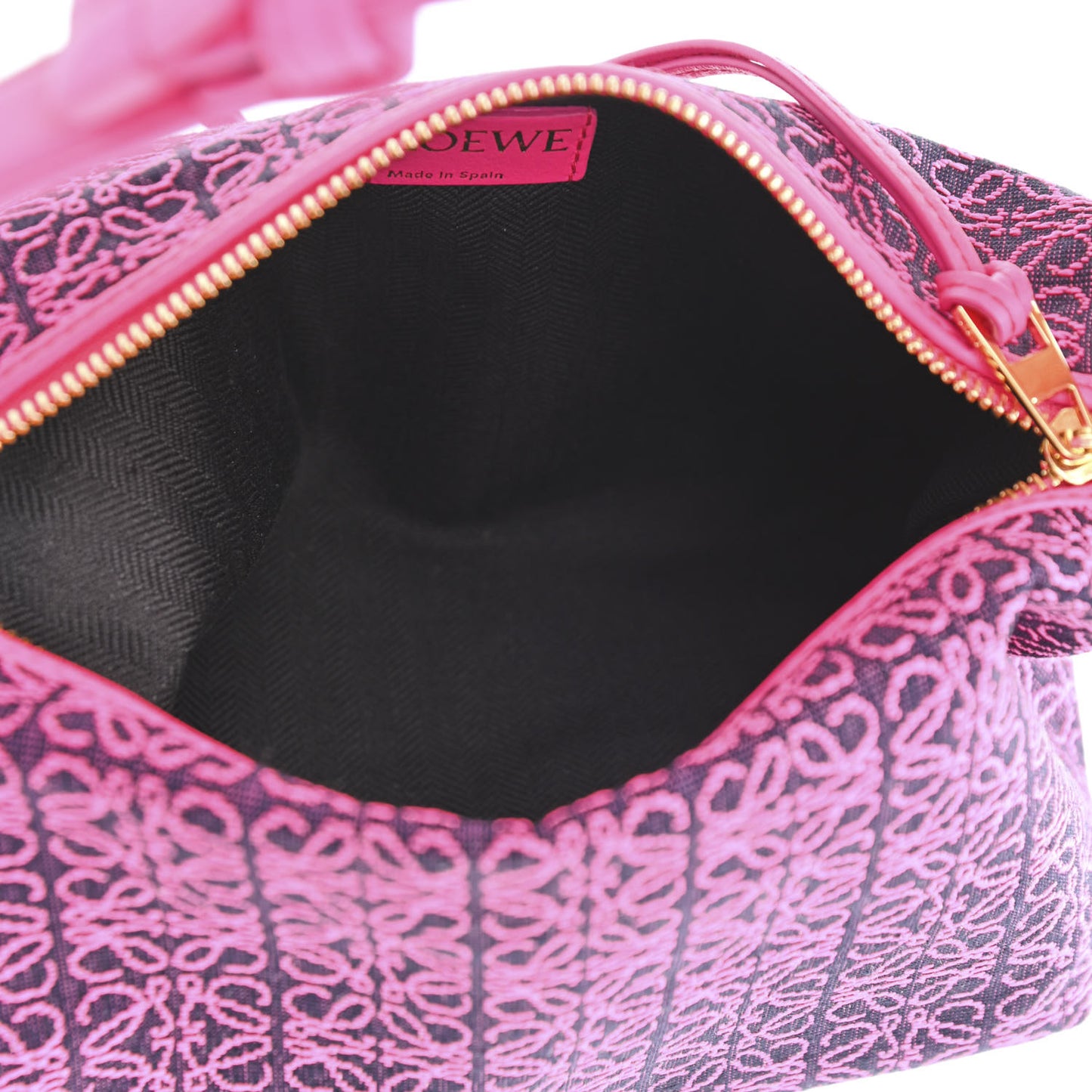 Jacquard Anagram Calfskin Small Cubi Bag Pink