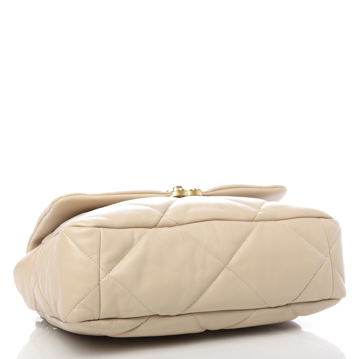 Quilted Large 19 Flap Beige