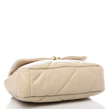 Chanel Quilted Large 19 Flap Beige 4 of 10