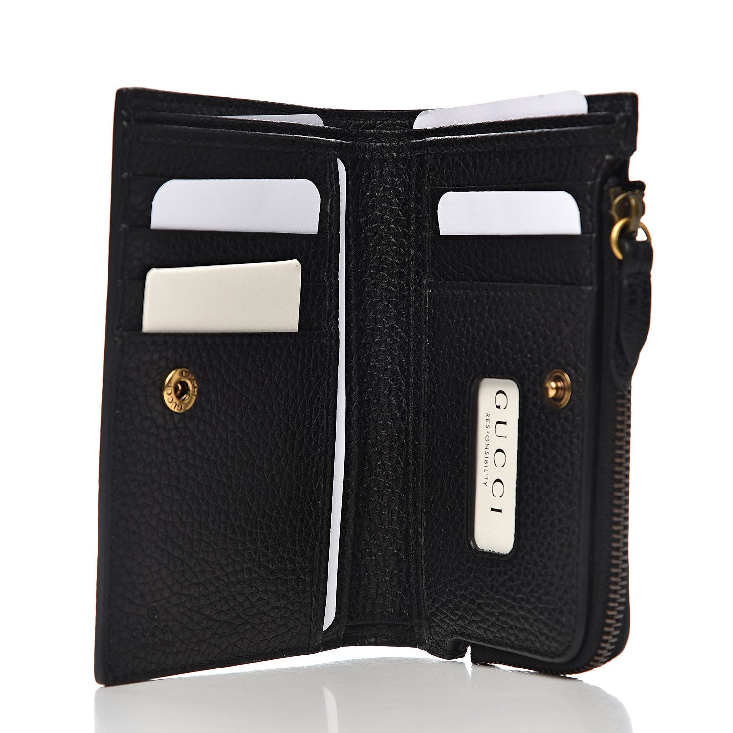 Gucci Calfskin Cellarius Blind For Bi-Fold Wallet Black 5 of 7