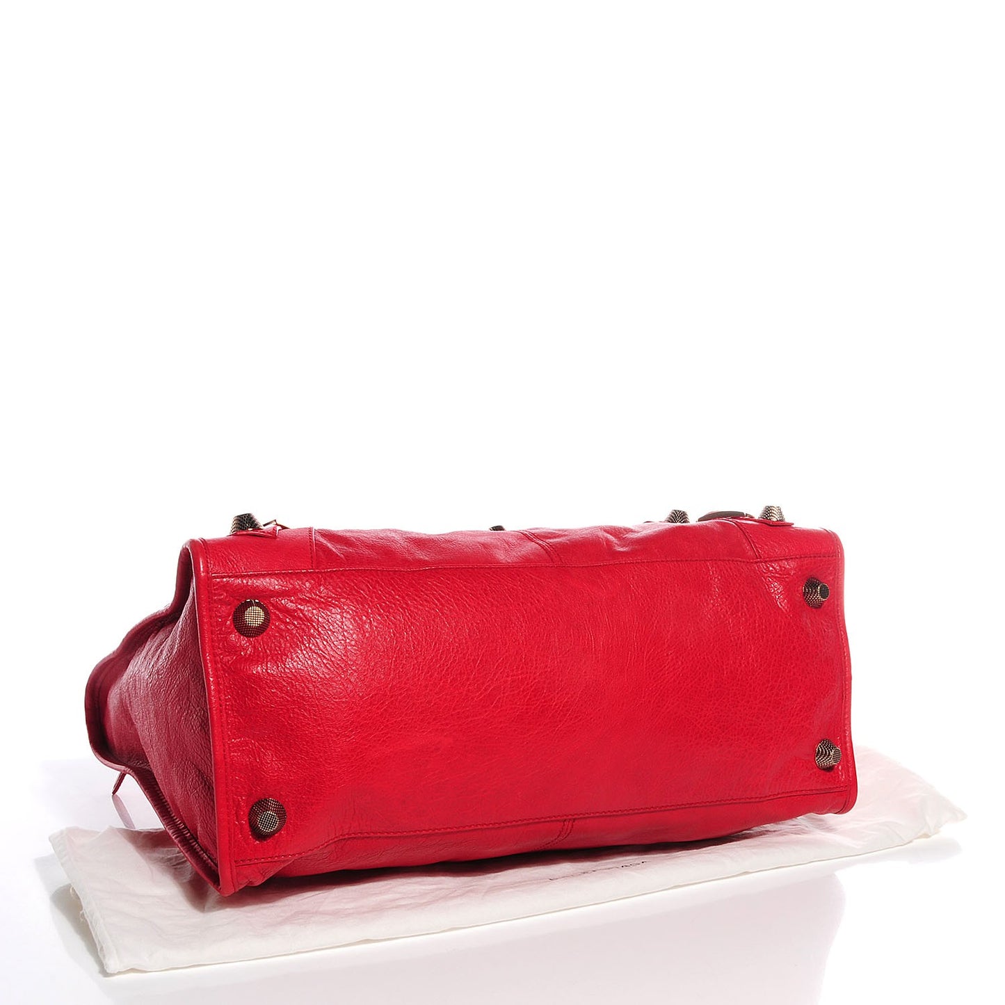 Agneau Giant 21 Rose Gold Hardware Work Coquelicot
