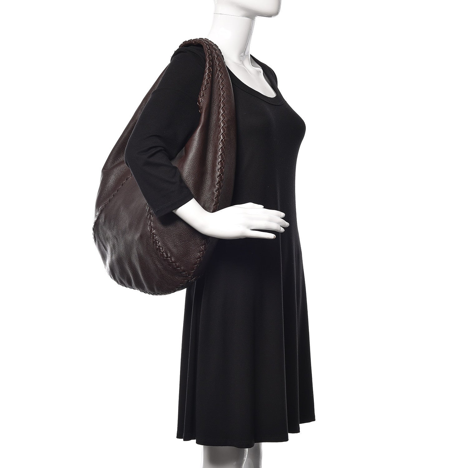 Bottega Veneta Cervo Deerskin Large Hobo Ebano 2 of 10