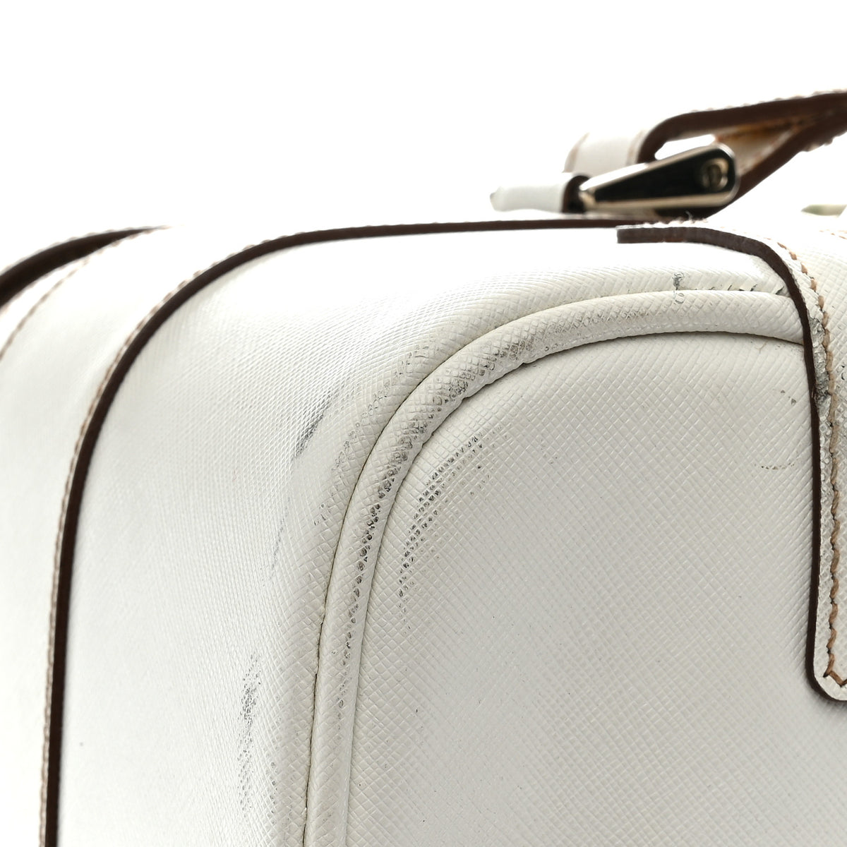 Prada Saffiano Travel Trolley Luggage White 11 of 14