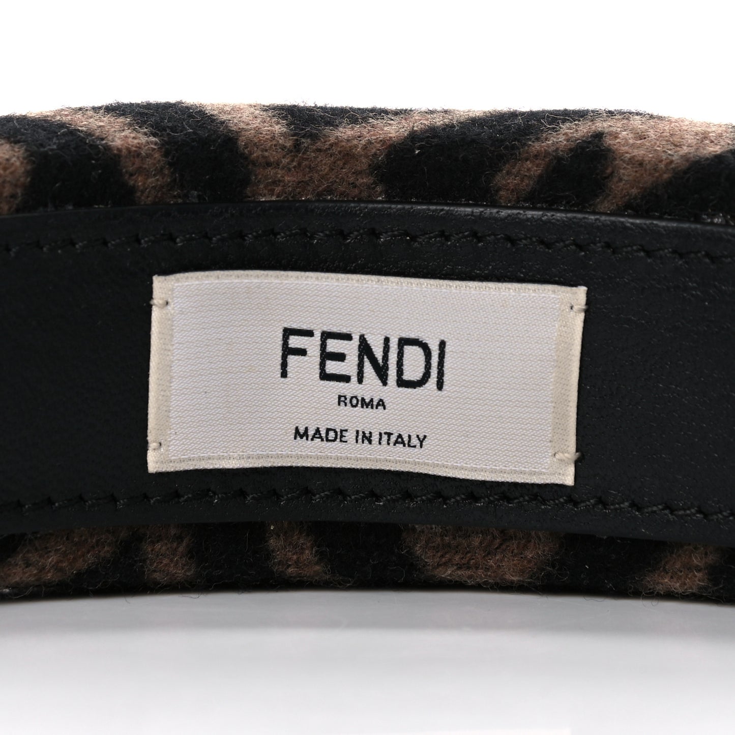 Wool Cashmere FF Logo Headband Tobacco