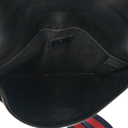Gucci GG Supreme Monogram Web Slim Belt Bag Black Grey 5 of 11