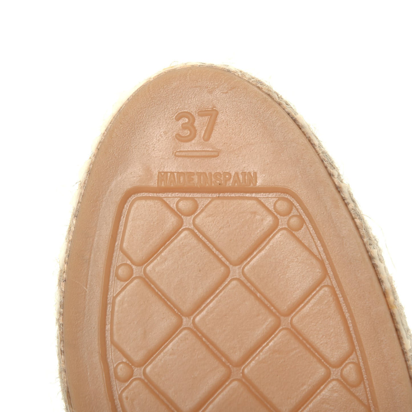 Lambskin CC Espadrilles 37 Beige Black
