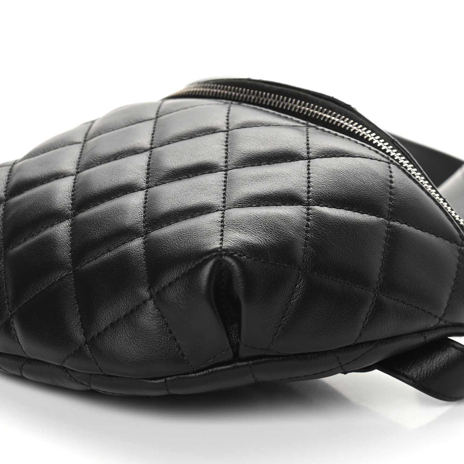 Chanel Lambskin Quilted Waist Belt Bag Black 10 of 11